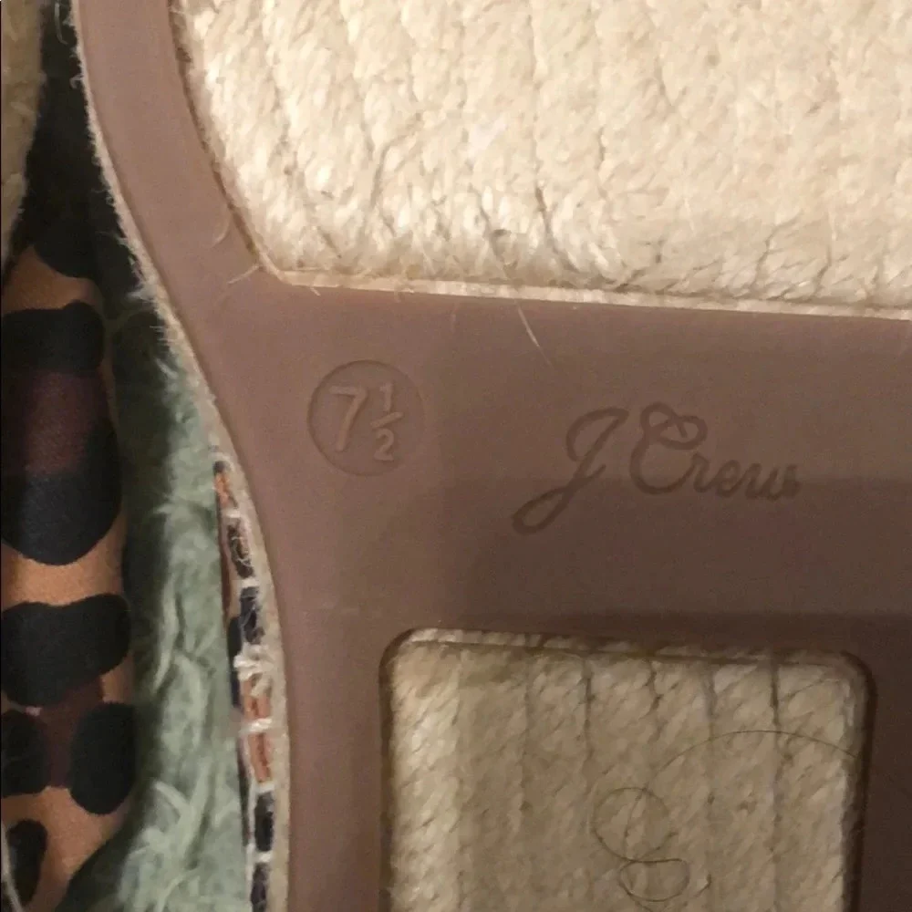 NIB J.CREW LEOPARD ESPADRILLE SLIDES